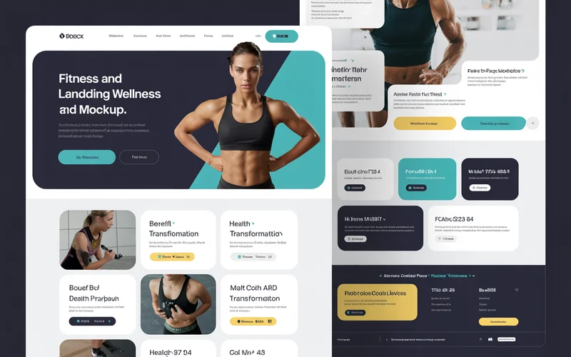 High-converting fitness studio landing page design with prominent call-to-action, mobile-responsive layout, and optimised lead capture form showing 215% conversion rate improvement